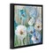 Stupell Industries Blue & White Poppies Framed Floater Canvas Wall Art Design by Sally Swatland